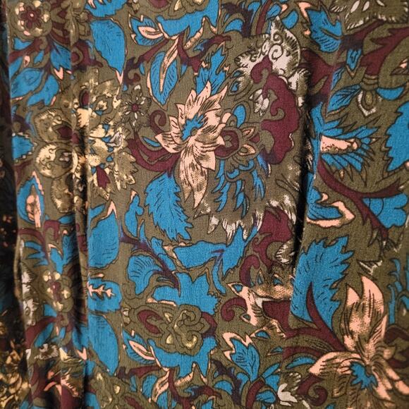 Knot Sisters, M | Floral Boho Maxi T-Shirt Kimono Dress - Picture 6 of 7